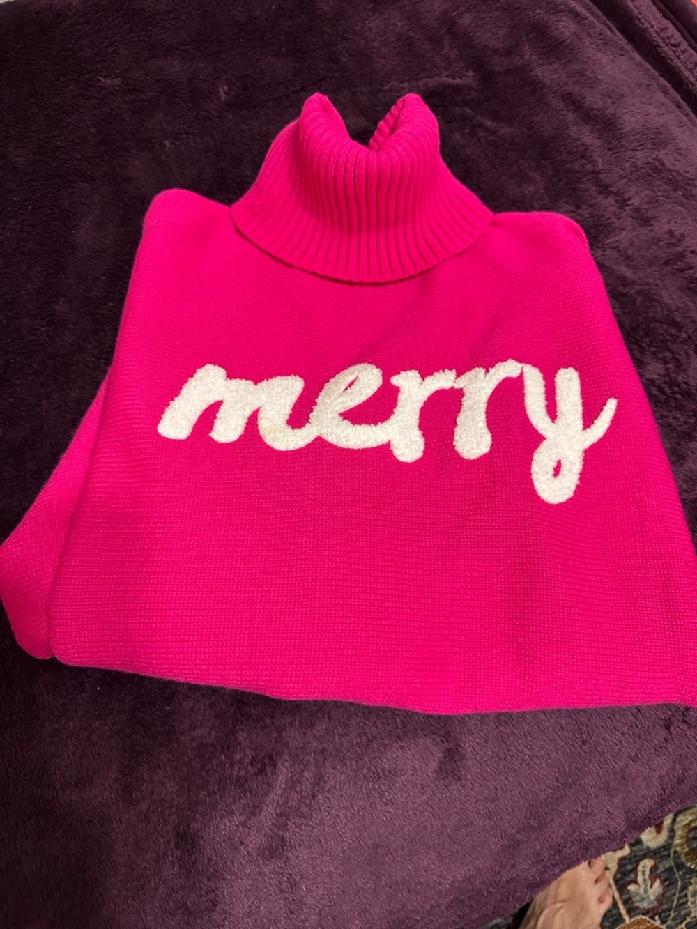 Merry Fuchsia Turtleneck Sweater
